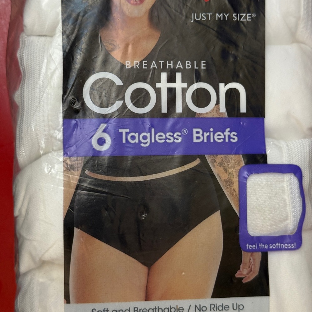 Hanes White Cotton Tagless Briefs - 6 Pack size 14 (6X) - Picture 5 of 5